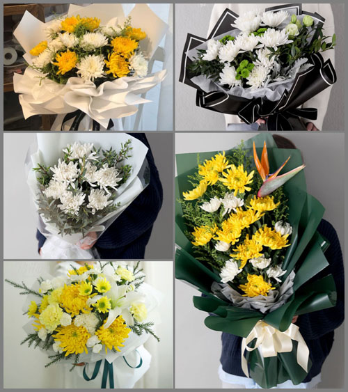 广东梅州市梅江区三角镇宫前村白事花束代送